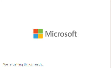 Inicio del instalador de Microsoft Office